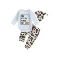 Frobukio Newborn Baby Boys Pants Outfits Long Sleeve Letters Print