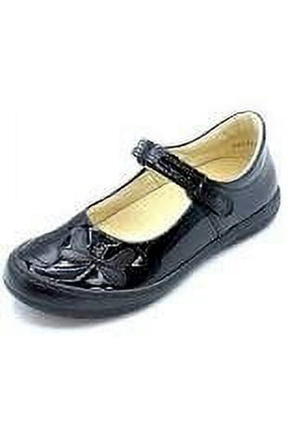 Girl's Black Patent Dragonfly Mary Jane