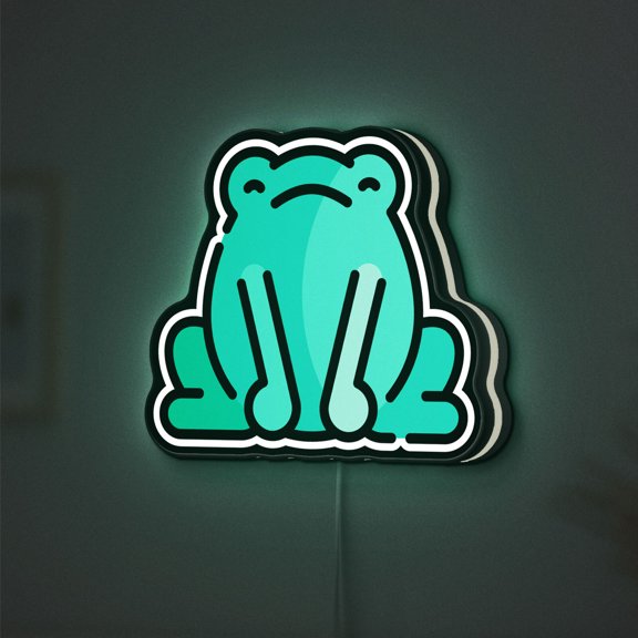Frog 3D Novelty Light Box, Charming Frog-Themed Decor for Natural Interiors and Animal Enthusiasts (Height 8 inch, 20cm)