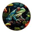 thumbnail image 1 of Frog 6Pcs Round Microfiber Leather Car Coasters, 11x11 cm/4.3x4.3 in, Cup Holder Mats for Car, Truck, SUV - Black, Durable and Absorbent Car Accessories, 1 of 6