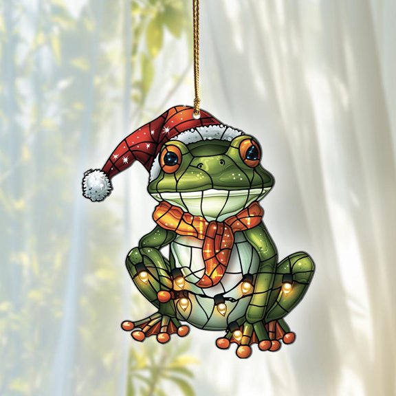 Frog Acrylic Suncatcher Window Hanging, Nature Lover Window Decor Gift