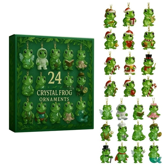 Advent Calendar 2025, 24 Days Christmas Countdown Calendar with 24 Unique 2D Ornaments, Holiday Surprise Gift for Lovers, Forest Dreamers Christmas Decor