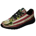 thumbnail image 1 of Frog American flag Shoes Sneakers Black Size 12, 1 of 7