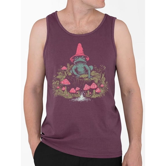 Frog And Mushroom Graphic Shirt Tank Top Men's
