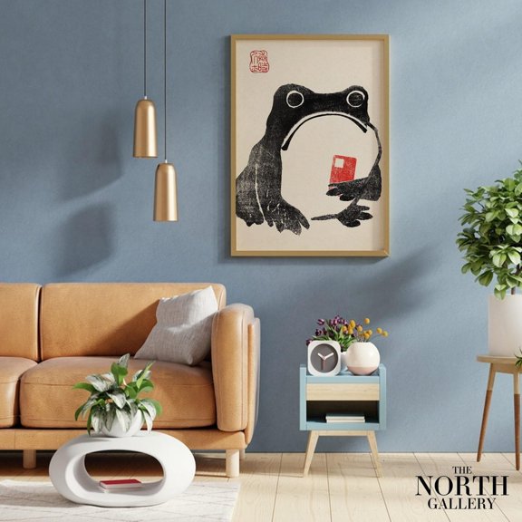 Frog Art Print Telephone Quirky Home Decor