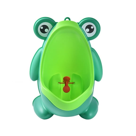 Frog Baby Urinal for Boys Toddler Potty Training Wall Mounted Standing Urinal Pee Trainer with Funny Aiming Target Removable Bowl Easy to Clean Green