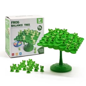 Frog Balance Game Toys, Balance Game Tree Two-Player Interactive Family Tabletop Puzzle Toy, Frogs Board for Family (1PC, Frog)