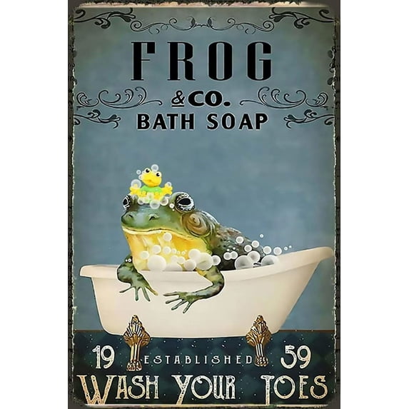 Frog Bathroom Jigsaw Puzzles 500 Piece For Adults - Frog Bath Soap Wash Your Toes Wooden Puzzle Fun Games Stress Relief Toys For Home Decor Living Room Decor