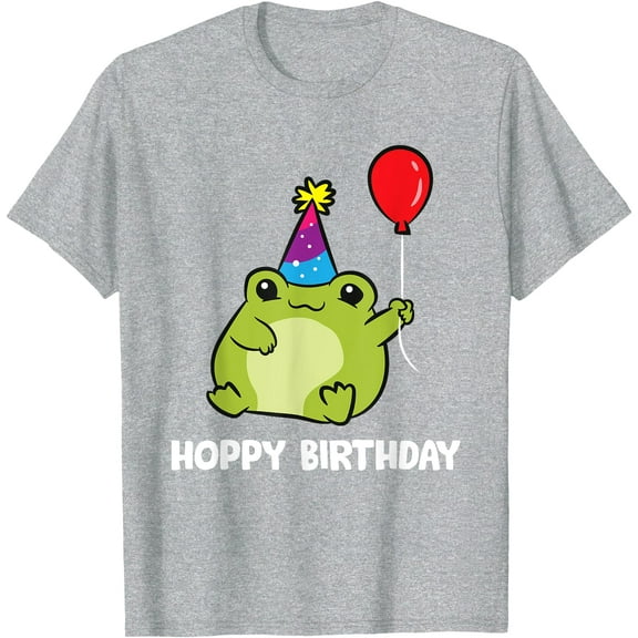Frog Birthday Present Happy Birthday Cute Frog Unisex T-Shirt for Men Women Kids Toddler