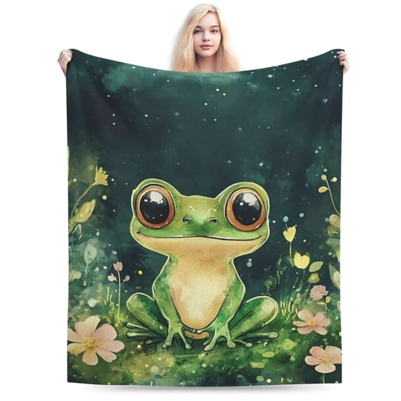 Frog Blanket Fuzzy Plush Fleece Throw Blanket 60x50