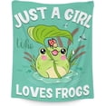 thumbnail image 1 of Frog Blanket - Soft Fuzzy Throw Blankets for Girls - 40"x50" Small Size Blanket for Bed & Couch - Green Cute Throws Gifts, 1 of 5