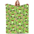 thumbnail image 1 of Frog Blanket Super Soft Warm Animal Flannel Throw Blankets for Boys Girls Adults Lovers for Couch Sofa Bed Office Gifts 50"x40", 1 of 5