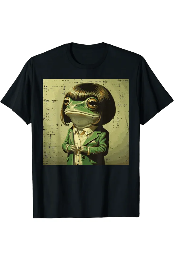 Frog Bob Haircut Bangs Wig Animal Men Women T-Shirt