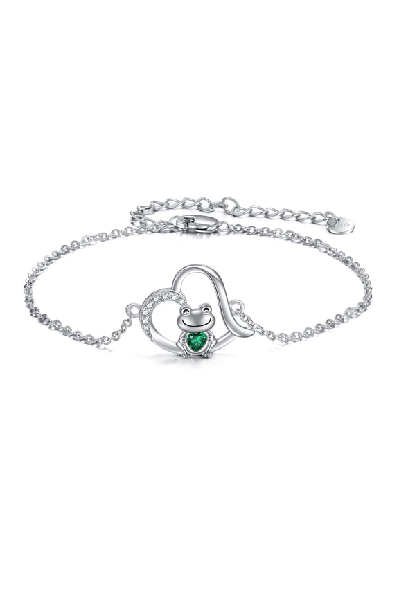 Frog Bracelet 925 Sterling Silver Frog Jewelry for Women