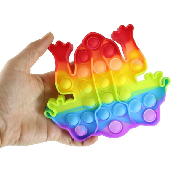 Frog Bubble Pop Fidget Toy - Silicone Push Poke Bubble Wrap Fidget Toy - Press Bubbles to Pop - Bubble Popper Sensory Stress Toy OT