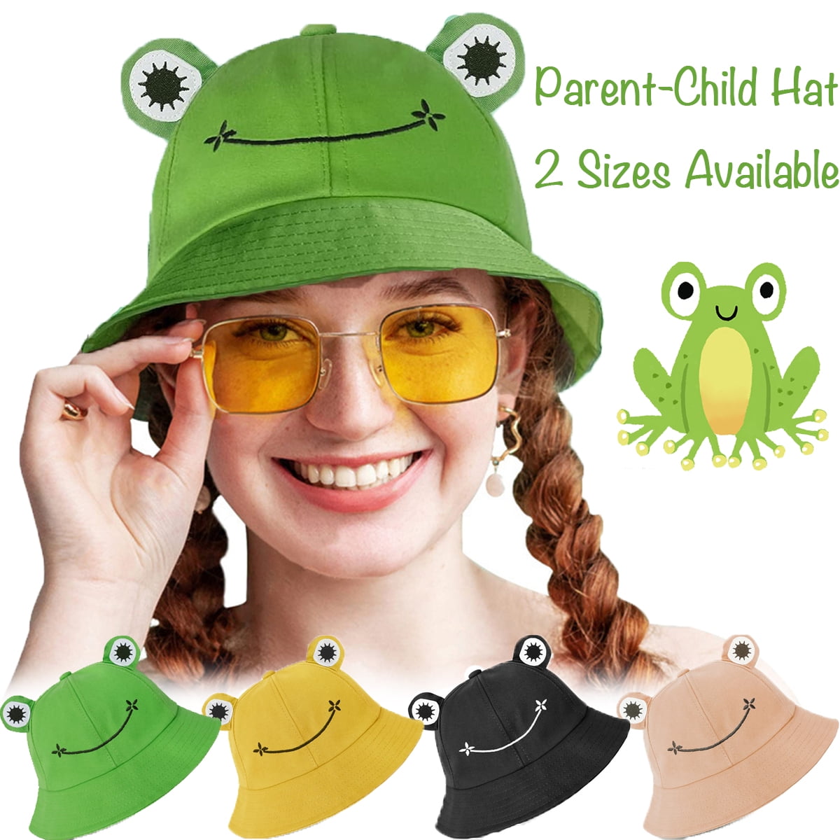 Frog Bucket Hat for Women/Men, Foldable Lightweight Sun Hat for Summer ...