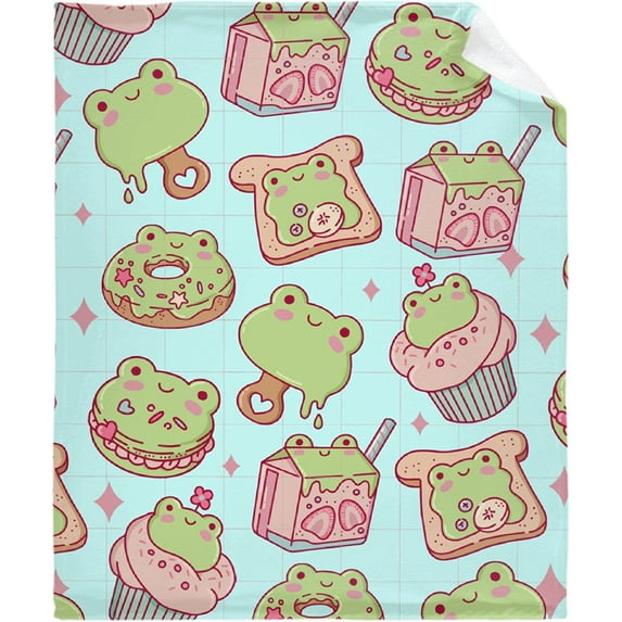 Frog Cake Blanket Super Soft Flannel Blankets for Bed Sofa Living Room Bed Throw for Boy Girls Kids Children Multicolor 40\u201dx50\u201d for Kid