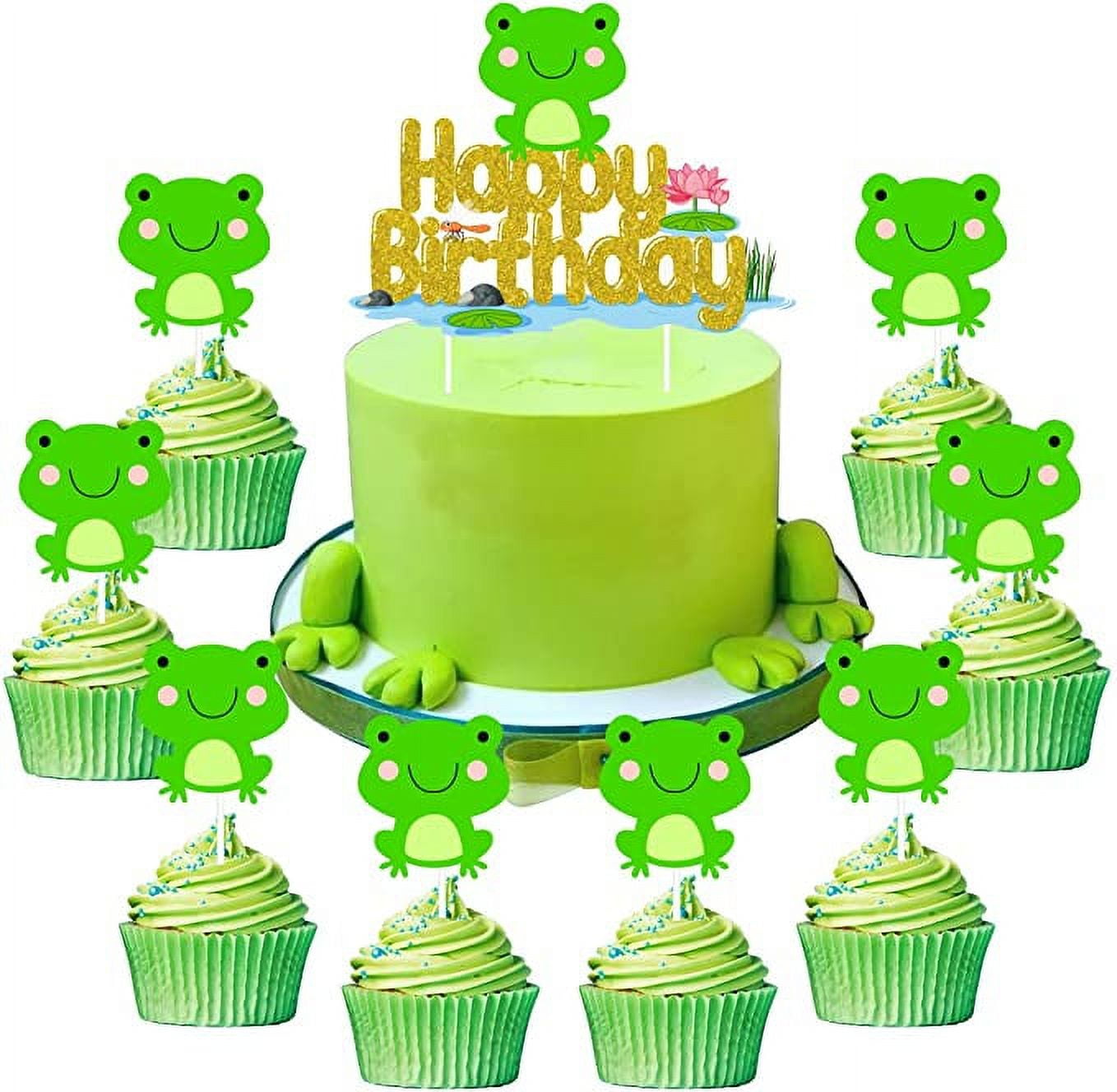 Frog Cake Decorations Cupcake Toppers