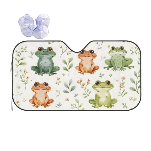 Frog Car Windshield Sun Shade Universal Fit Auto Sun Visor Protector