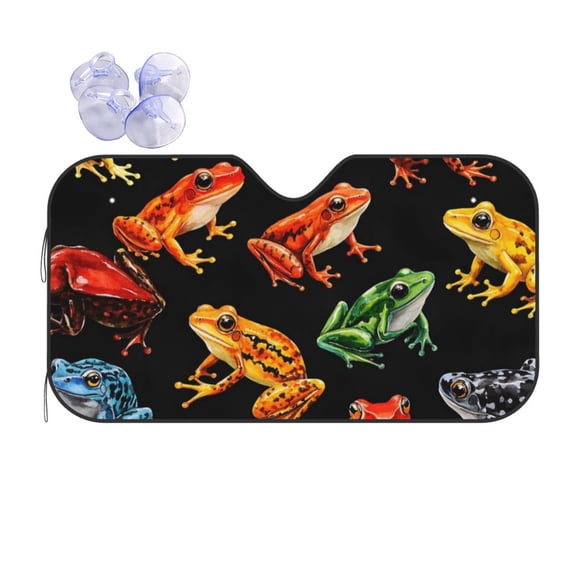 Frog Car Windshield Sun Shade Universal Fit Auto Sun Visor Protector