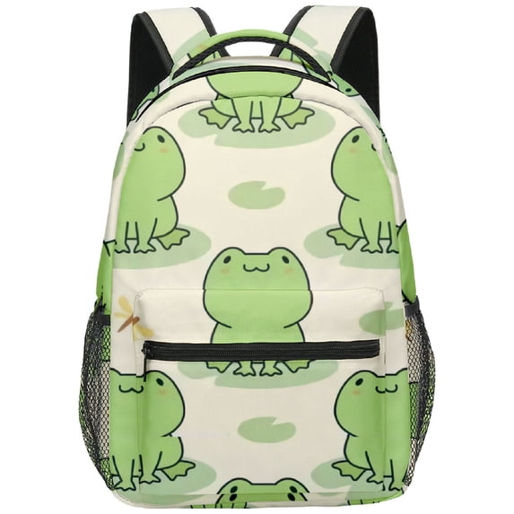 Frog Cartoon Animation Printed Backpack,Backpack