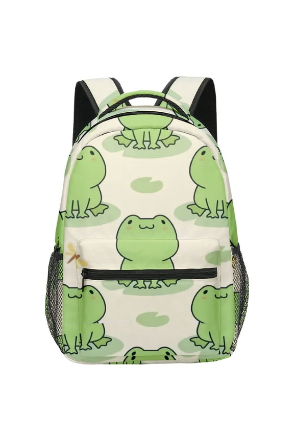 Frog Cartoon Animation Printed Backpack,Backpack
