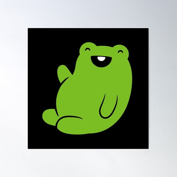 Frog Cartoon Poster Wall Art, Modern Wall Decor For Living Room Bedroom, 16X16 UNFRAMED