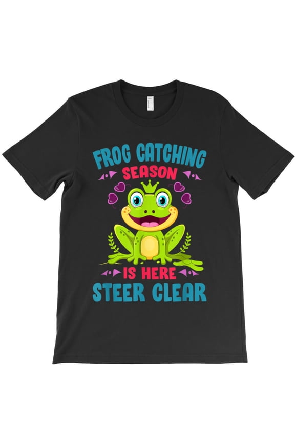 Frog Catching Season Funny Frogging Day Gift Graphic T-Shirt G2262, Up to 5XL