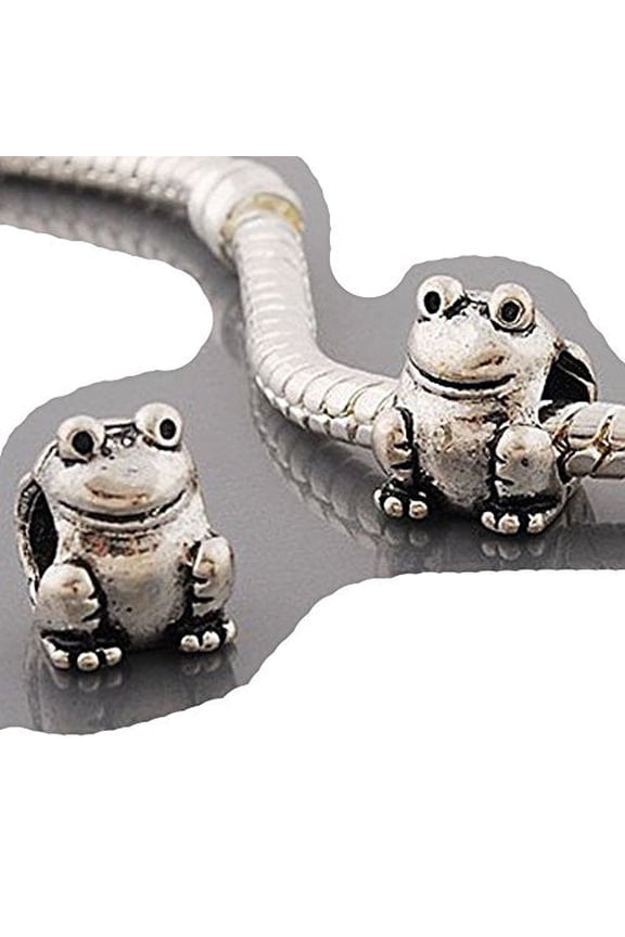 Frog Charm for European Snake Chain Charm Bracelet