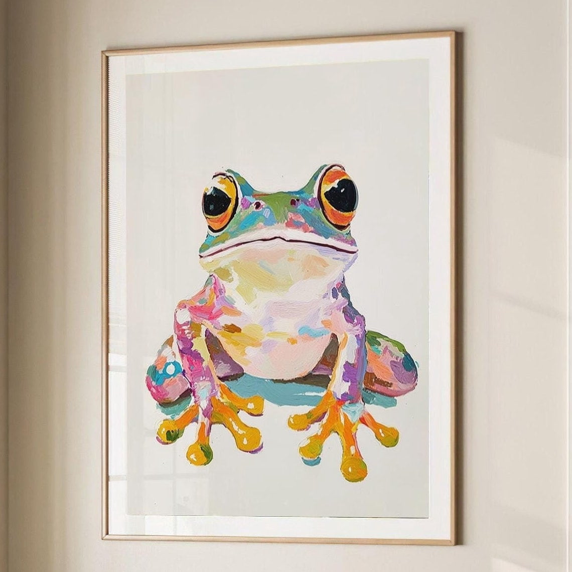 Frog Protrait Frog Colorful Maximalist Eclectic Animal Portrait 2839 Nursery Poster ...
