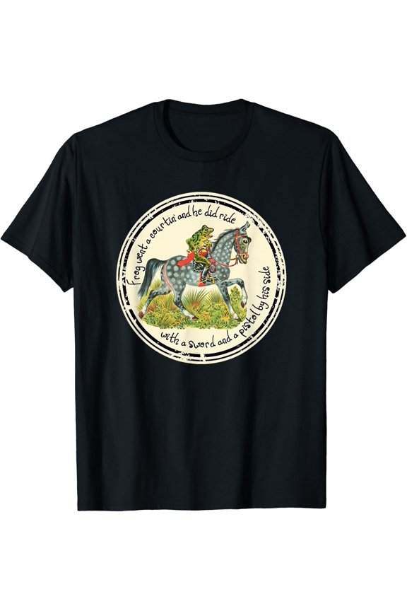 Frog Courtin Riding Horse Folk T-Shirt All Size S-5Xl