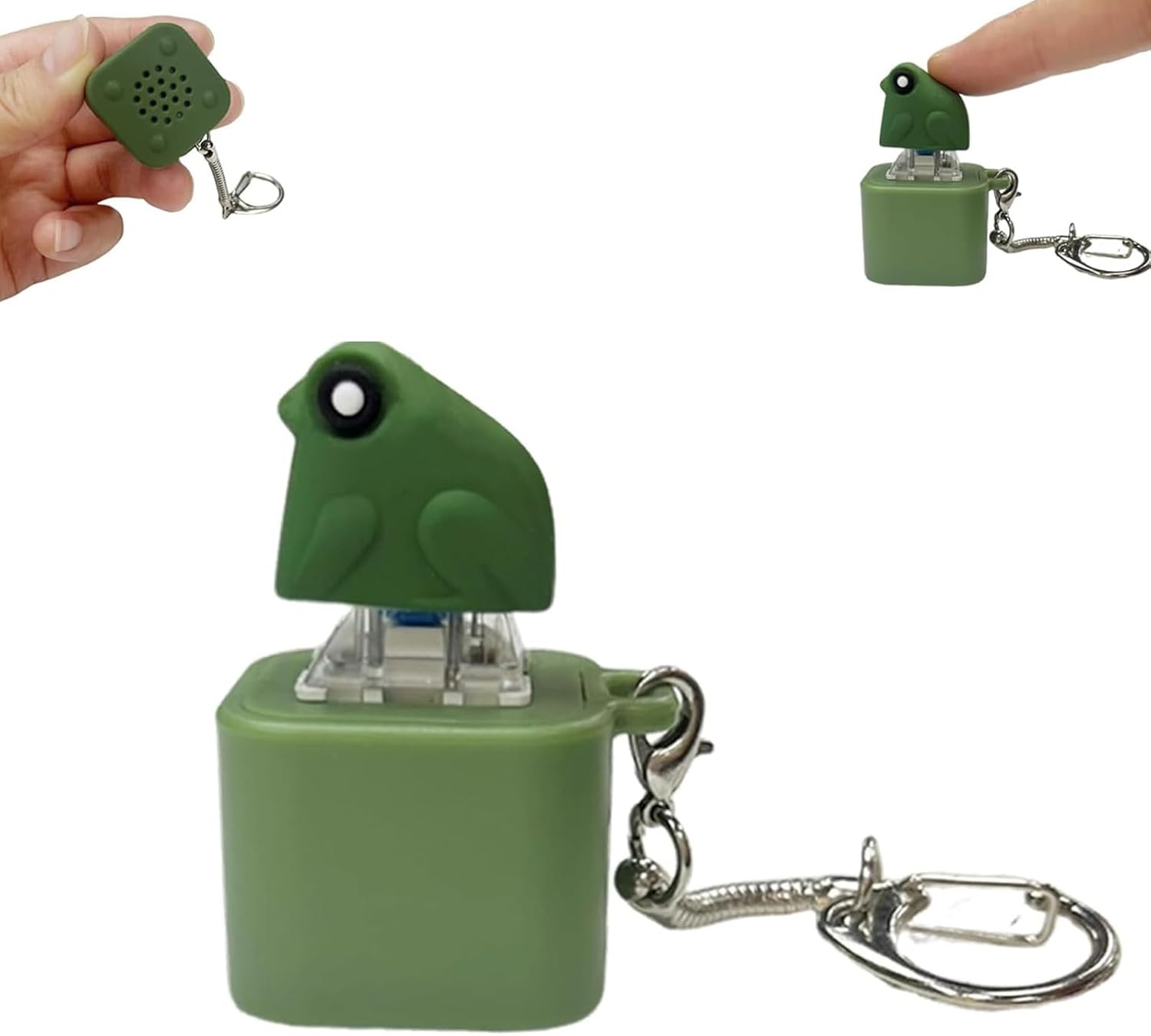 Porte-clés Grenouille Coassante – Jouet Anti-stress Rechargeable Avec Lumières – Bruitage Rigolo Et Effet Tactile