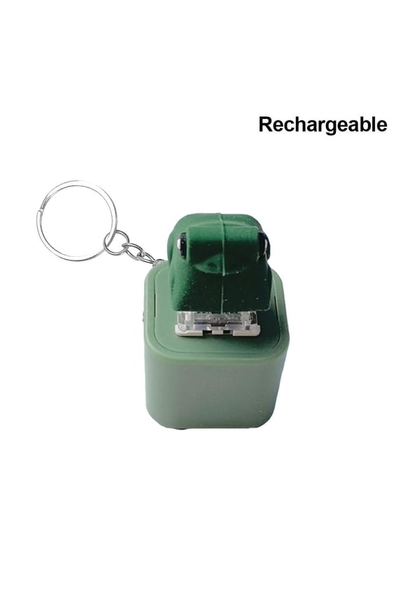 Frog Croaking Keychain Fidget Toy, Cute Frog Sound Button with LED Lights, USB Rechargeable Keychain Clicker, Portable Noise Maker