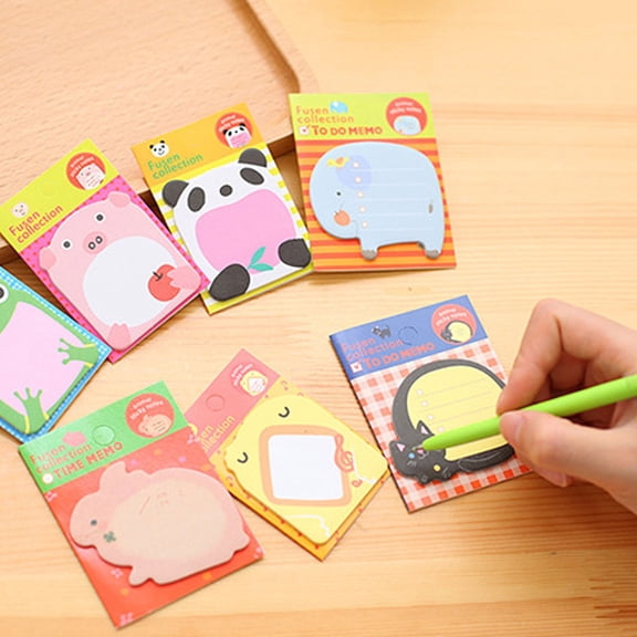 Frog Design Korean Style Sticky Note Pad with Cute Animal Illustration - A5 Journal Accessory
