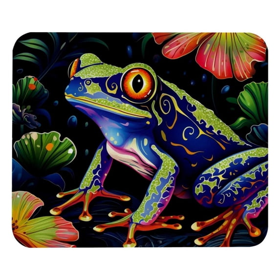 Frog Desk Pad Mouse Mat Gaming Mouse Pad | Square 8.3x9.8 Inch Non-Slip Rubber Bottom Printed Suitable for Office and Gaming