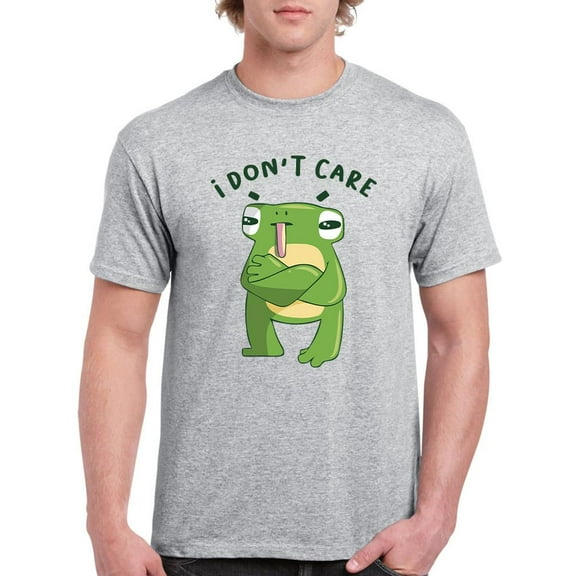 Frog Don't Care T-Shirt Men -Smartprints Designs, Male 5X-Large