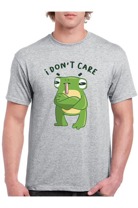 Frog Don't Care T-Shirt Men -Smartprints Designs, Male Large