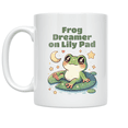thumbnail image 1 of Frog Dreamer on Lily Pad - Nature Lover - 11 oz Ceramic Coffee Mug, 1 of 3