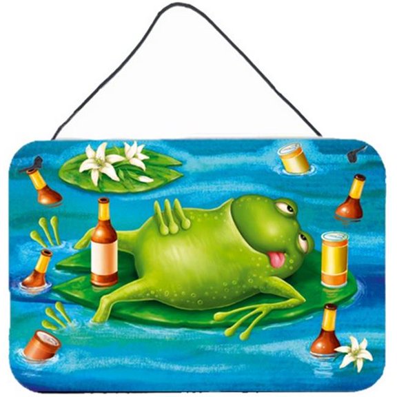 Frog Drinking Beer Wall or Door Hanging Prints