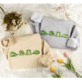 thumbnail image 1 of Frog Embroidered Sweatshirt: 100% Cotton Crew Neck Sweater, 1 of 4