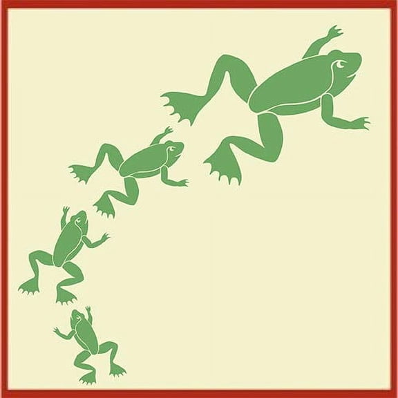 Frog Family - Forest Mountain Woodland Wildlife African Wild Animal DIY Template Reusable Laser Cut Mylar Template for Painting Home Decor DIY Crafts - The Artful Stencil