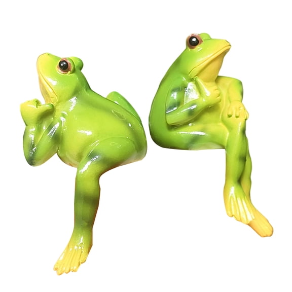 Frog Figurines Statue,Resin Pots Climbing Sculpture Outdoor Statues Ornaments Decors for Yard Art Patio