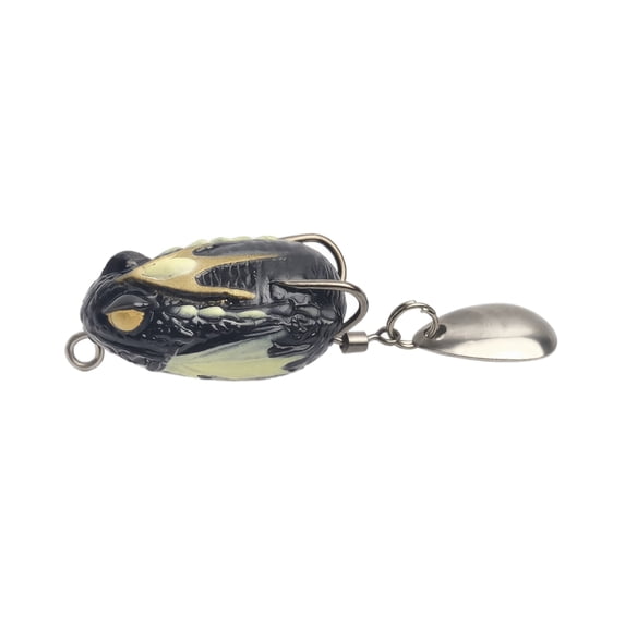 Frog Fishing Lure 1.3 Inch 0.1 oz, Soft Weedless Frog Bait for Snakehead Bass, Topwater Hollow Body Lure with Weighted Hook