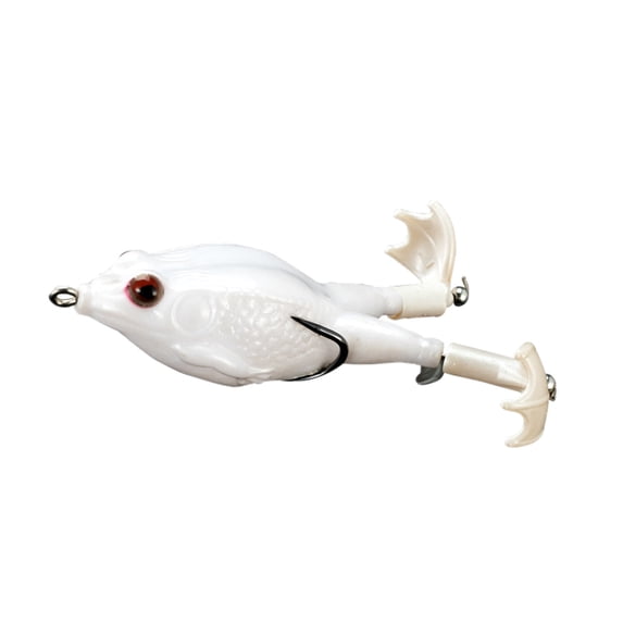 Fishing Lure Set, Realistic Floating Soft Swimbait with Weedless Hooks, Prop Lure for Freshwater and Saltwater Fishing(White,9cm,5PCS)