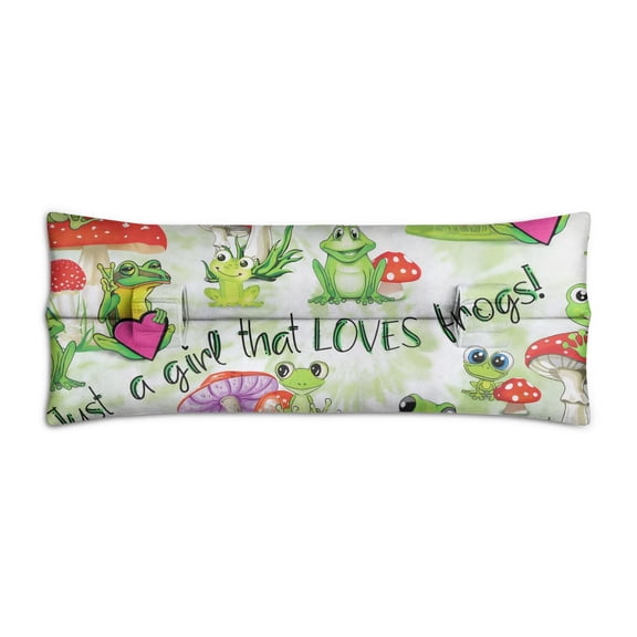 Frog & Flower Print Seatbelt Cushion for Surgery Recovery - Mastectomy Breast Cancer Heart Surgery Comfort Pillow with Hook-and-Loop Straps (Cartoon Forest Design)