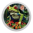 thumbnail image 1 of Frog Fluorescent Drawer Pulls with Screws - Round 4-Pack, Glow-in-the-Dark Knobs for Cabinets, Wardrobes, Dressers - Cupboard Handles, Fluorescence Pulls, 1 of 6
