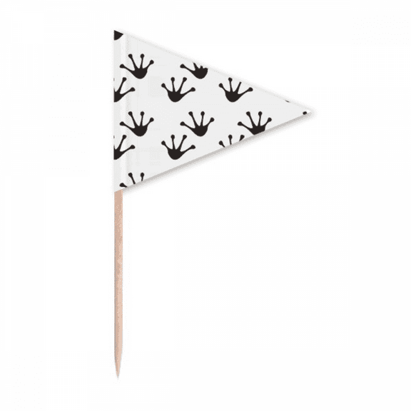 Frog Footprints Animal Outline Protect Animal Toothpick Triangle Cupcake Toppers Flag