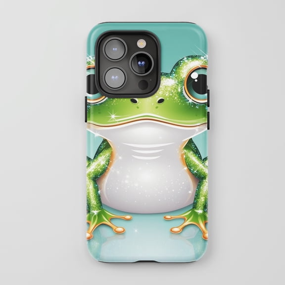 Frog For All iPhone Series Protective Phone Case Cute Cartoon Green Teal