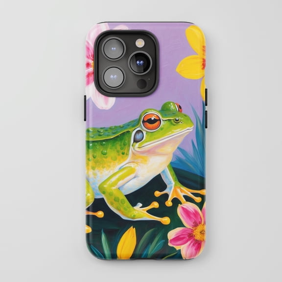 Frog For All iPhone Series Protective Phone Case Vibrant Nature Art Multicolor