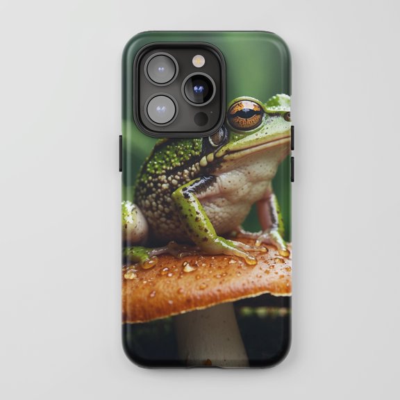 Frog For All iPhone Series Tough Phone Case Realistic Nature Wildlife Green Brown